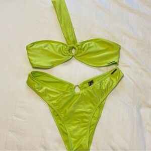 Kylie and Kendall Women's Lime Green Bikini Set